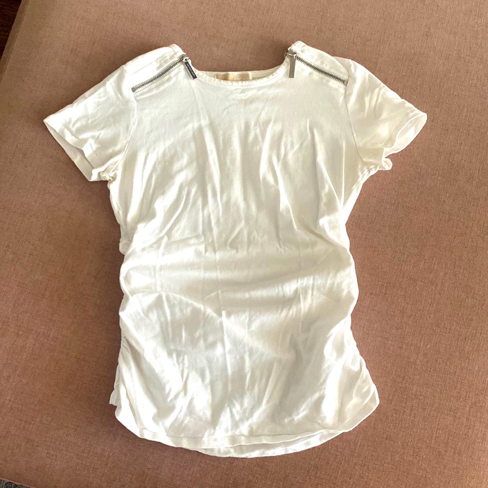 Michael Kors white zipper tee